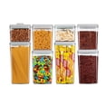 thumbnail image 1 of Recipientes herméticos apilables para almacenamiento de alimentos Ankou, juego de 8 piezas, 1 of 6