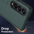 thumbnail image 3 of For Samsung Z-Fold-3 Case: [Hidden Kickstand]Slim Hinge Protection Lightweight Stand Case with Screen Protector- Protective Shockproof Anti-fingerprint Invisible Bracket Phone Cover,Green, 3 of 6