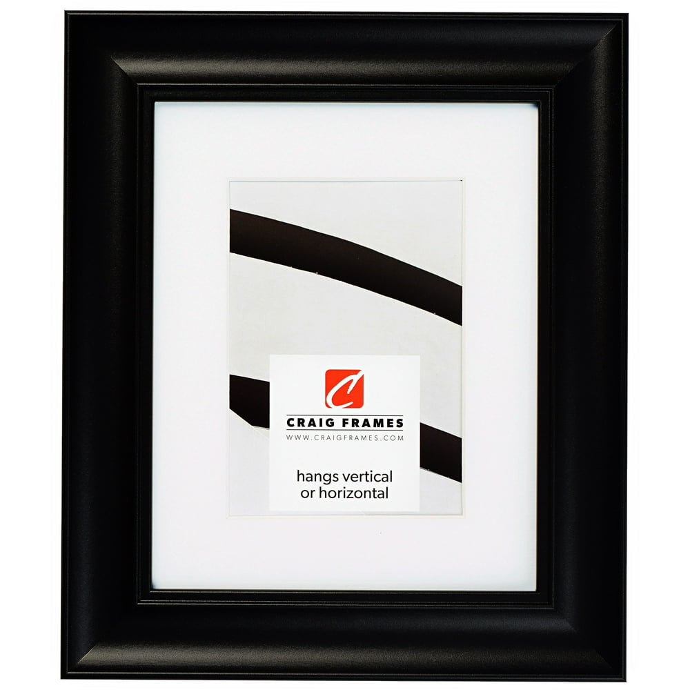 Craig Frames Vintage Revival, 12x16 inch Satin Black Picture Frame