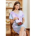 thumbnail image 4 of Ekouaer Nightgowns for Women Short Sleeve Sleep Shirts V Neck Nightshirts Soft Sleepshirt Caual T Shirt Sleepdress, 4 of 6