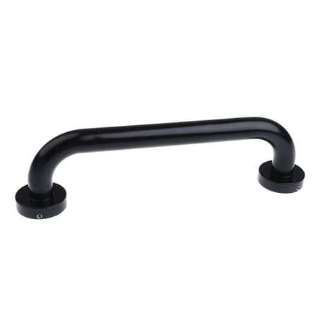 Wswqop Durable Alumimum Towel Rail Safety Shower Bath Grab Bar Handle Black 30CM