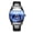 Black and Blue Belt, variant on Men's watch, men's quartz watch, round shape, motorcycle style, fashionable and trendy, business men's wristwatch, waterproof watch