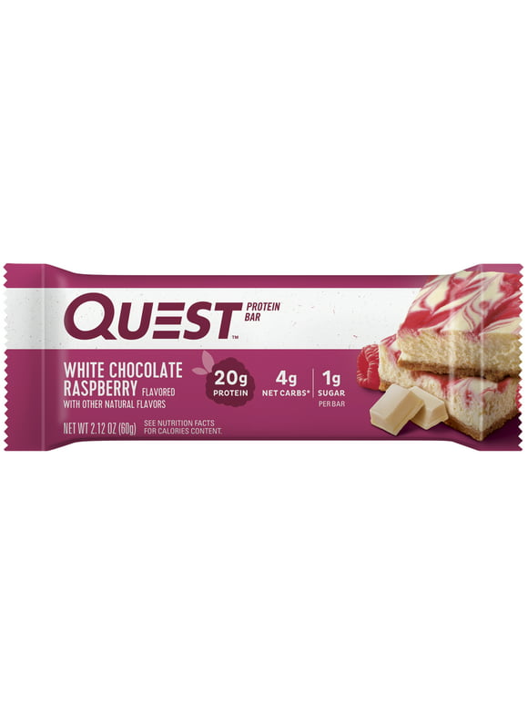 Quest White Choc Raspberry Protein Bar 1PK