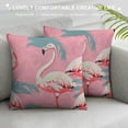 thumbnail image 3 of Throw Pillow Cover Seamless with Pink Flamingo Pattern Illustration Summer Beacn Home Decor Pillowcase Square Pillow Case Cushion Cover for Sofa Bed, 3 of 5