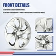 thumbnail image 4 of 4Pcs Set 17" Steel Wheel Hubcaps for 2019-2025 Toyota Rav4,Wheel Rim Cover,Snap on Car,ABS+PC,Chrome, 4 of 8