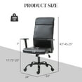 thumbnail image 2 of Daily Office Chair - Leather Office Chair with Swivel, Lumbar Rest, and Adjustable Armrests - Comfortable Seating for Improved Posture and Productivity - Black, 2 of 6
