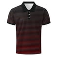 thumbnail image 4 of VgaVtl Big and Tall Polo Shirt Mens Short Sleeve Summer Tops for Men Button Striped Casual Collared Vacation, 4 of 5