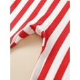 thumbnail image 7 of ELF Kids Girls Overalls, Stars Stripes Flare Pants Summer Streetwear for Independence Day, 7 of 7