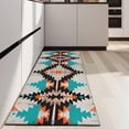 thumbnail image 4 of Colorful Geometric Triangle Diamond Pattern Kitchen Rug Mat,Kitchen Runner Rugs Non Skid Washable,Decorative Kitchen Floor Mats for Kitchen,Sink,Laundry,17"X47", 4 of 5