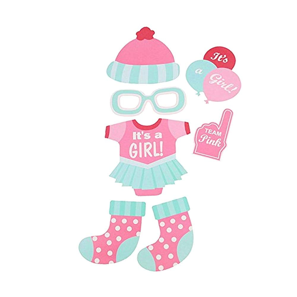 New Baby Shower 25Pcs Its A Boy Girl Blue Pink Birthday Party Photo Booth Props 