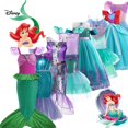 thumbnail image 2 of Disney Girls Little Mermaid Ariel Charm Princess Dresses Cosplay Kids Costume Carnival Party Children Halloween Dress Up Clothes6T (tag130) Gao Jinjia LED, 2 of 2