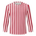 thumbnail image 4 of GBSYEWXS Shirts For Men Crew Neck Fashion Tee Vertical Striped Print Soft Red T-Shirts, 4 of 4