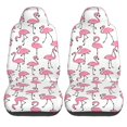 thumbnail image 1 of LAKIMCT Flamingos Car Seat Covers Vehicle Front Seat Covers Universal Fit Seat Protector, 1 of 1
