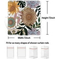 thumbnail image 6 of Boho Bohemian Floral Shower Curtain, Colorful Retro Mandala Flower Tropical Leaf Abstract Botanical Bright Bathroom Curtain Bathtub Home Decor Waterproof Fabric Machine Washable, 6 of 6
