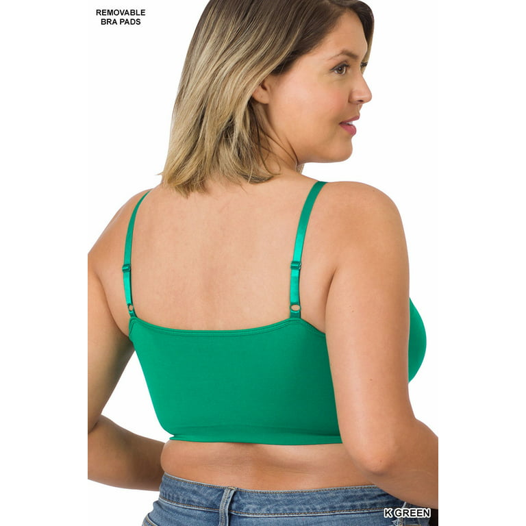 Women & Plus Front V-Lattice Sports Bra Bralette with Adjustable Straps and  Removable Bra Pads