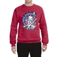 thumbnail image 2 of Wild Bobby, The Betty Experience Guitars Betty Boop Unisex Crewneck Sweatshirt, Vintage Heather Red, XX-Large, 2 of 5