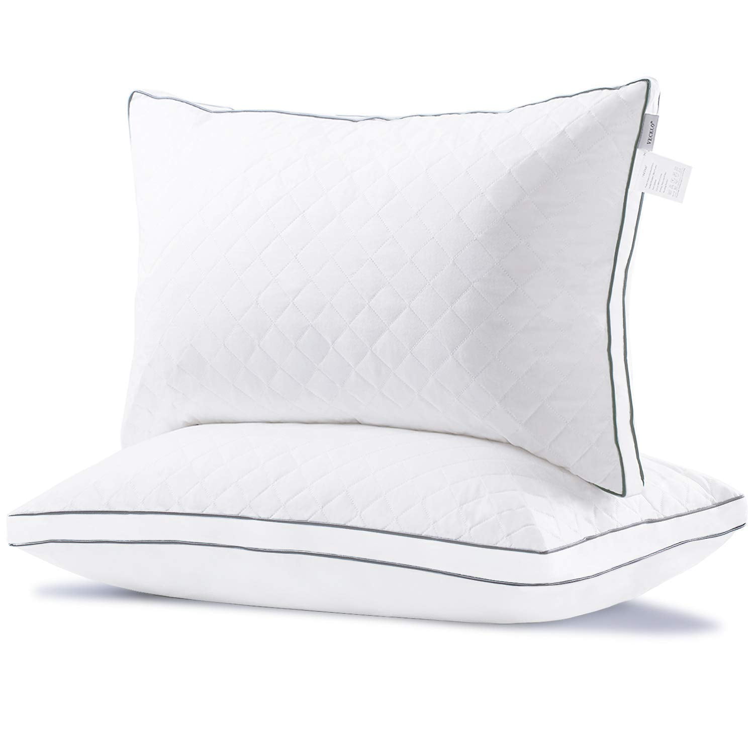 VECELO 2 Pack Queen Size Bed Pillow for Sleeping with 100 Cotton Cover