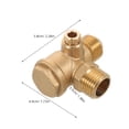 thumbnail image 2 of COOPHYA Air Compressor Check Valve Copper Material with Threaded Female Interface and Lock Core Design, 2 of 6