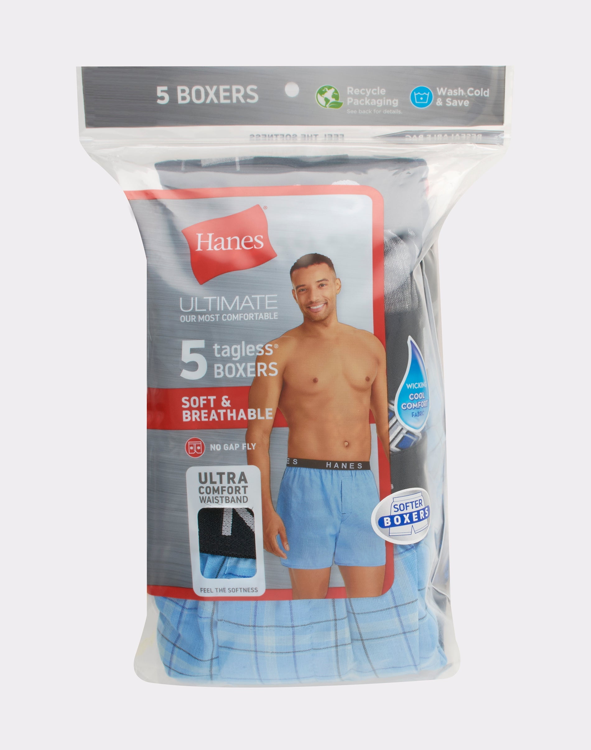 Hanes Herren-Boxershorts – 5er Pack Superweich & Atmungsaktiv