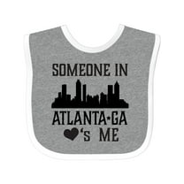 Inktastic Atlanta Georgia Someone Loves Me Skyline Boys or Girls Baby Bib