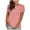 Pink, variant on Patlollav Womens Tops,Women Plus-Size Solid O-Neck Loose Short Sleeve T-Shirts