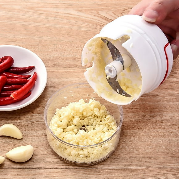 Fufafayo Garlic Press Manual Garlic Cutter, Multi-Function Kitchen Gadget for Mincing Grinding Chopping, Stainless Steel Garlic Crusher, Food Prep Tool for Garlic Ginger Herbs Nuts Vegetables