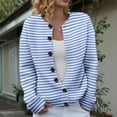 thumbnail image 2 of iOPQO Ladies Cardigan Sweaters Button Sweaters for Women Open Front Cardigan for Women Button Up Sweaters for Women Knit Cardigan Womens Button Up Cardigan Button Up Cardigan Light Blue S, 2 of 7