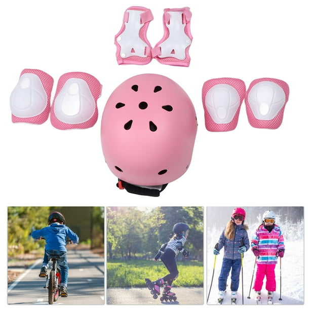 Protecciones Patines Niños Kit De Protección Para Niños Casco,  Rodilleras, Coderas Y Muñequeras Para Bici O Patines Casco Rodilleras  Coderas Niña