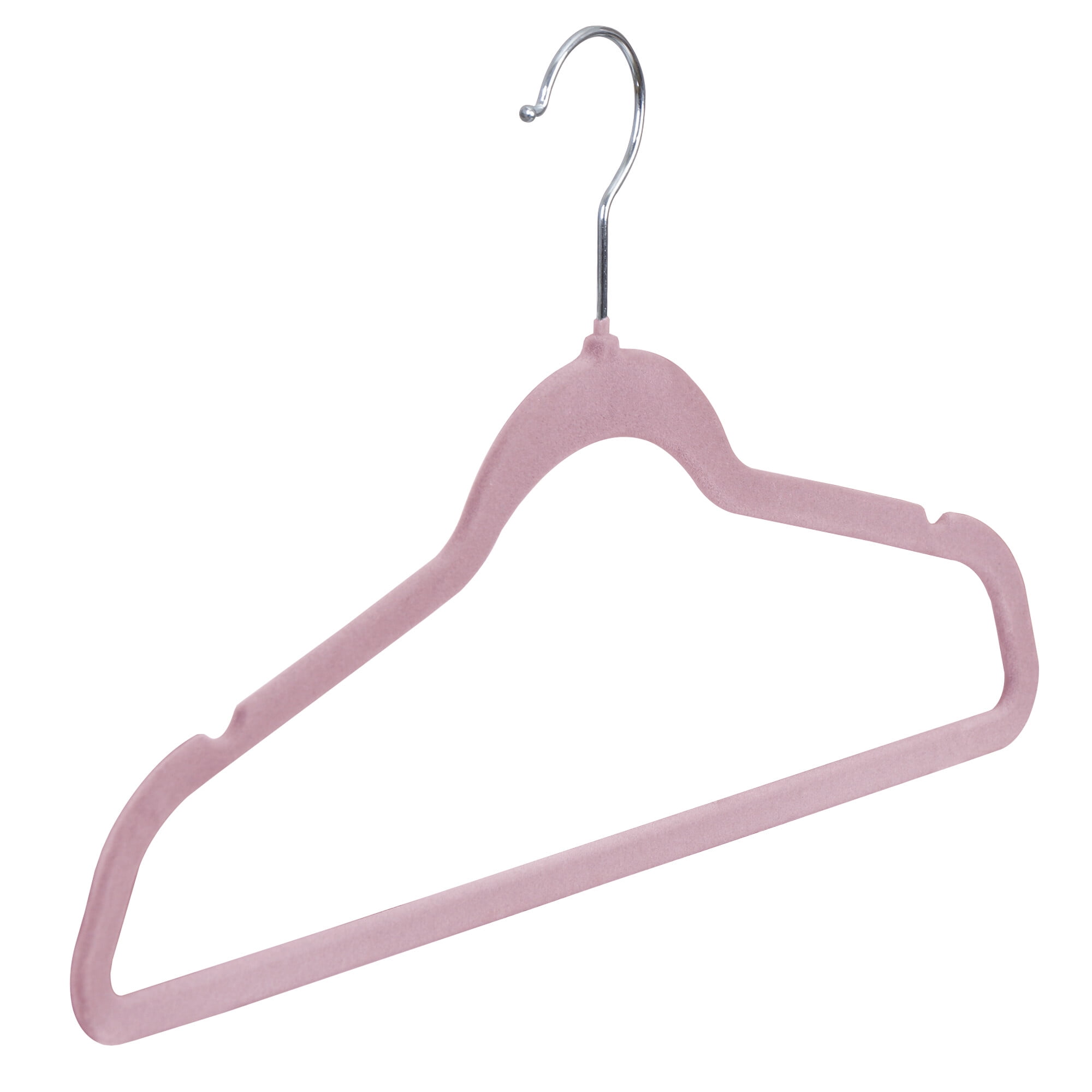 ZENSTYLE Velvet Hanger Skirt Hanger (100 Pack) Durable Junior Clothes Hangers Plastic Suit hanger Pink