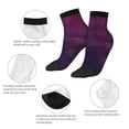 thumbnail image 3 of Uemuo Black Dark Blue Purple Printed Crew Socks, Moisture-Wicking Socks, Athletic Socks for Men Breathable Cushion Socks Casual Sport Socks for Running Traveling, 3 of 6