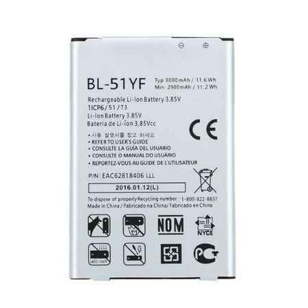 Replacement Battery For LG G4 Mobile Phones - BL-51YF (3000mAh, 3.85V, (Best Camera App For Lg G4)