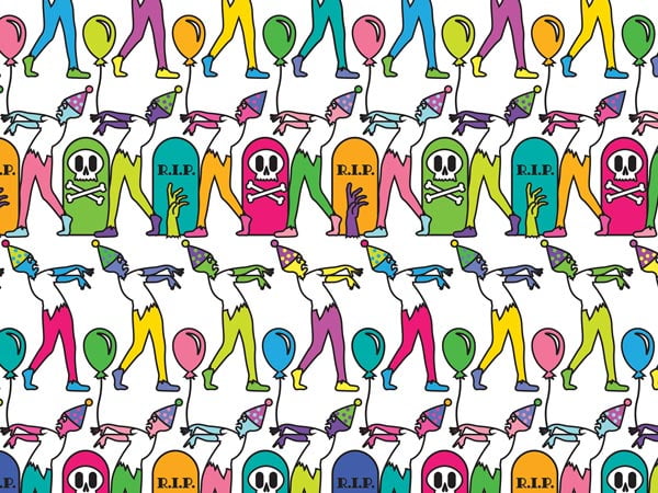 Pack of 1, Zombies Wrapping Paper 24