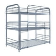 thumbnail image 3 of Furniture of America Jasper Metal Triple Bunk Bed, Twin/Twin/Twin, Silver, 3 of 9
