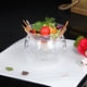 thumbnail image 3 of Transparent Glass Salad Bowl Fruit and Vegetable Bowl with Dry Ice Container (Middle Size), 3 of 6