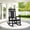 Black, variant on KINGYES Outdoor Rocking Chair Set of 2, HDPE Patio Rocking Chair, Heavy Duty Front Porch Rocker, Black