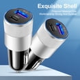 thumbnail image 4 of Cargador Rápido De Coche Cargador de coche USB dual rápido Cargador de coche USB 3.1A para iPhone/Samsung Blanco, 4 of 8