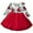 Red, variant on Odeerbi Toddler Girls Ruffle Long Sleeve Christmas Dress Floral Tiered Tulle Dress Fall Winter New Round Neck Skirt Rose Print Dress Green