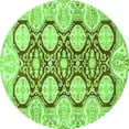 thumbnail image 1 of Ahgly Company Indoor Round Oriental Green Traditional Area Rugs, 7' Round, 1 of 4