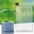 thumbnail image 1 of 750ml Botella Plana para Agua, A5 Botella de Agua Plana Transparente Reutilizable para Deporte, Viaje, Actividades Interiores y Exteriores[Blanco] Khall JY01198-01, 1 of 6