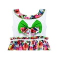 thumbnail image 4 of Girls Dress Bow Tie Blooming Flower Detailing Collar Green 4, 4 of 4