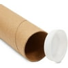 Tubeequeen Mailing Tubes With End Caps And 1.5" Useable Diameter | Art Shipping Tubes For Storage | Paper Tube (15 Pack In Brown)