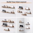 thumbnail image 6 of Floating Shelves, Sindcom Home Wood Shelf Wall Mounted, Set of 5, Multiple Sizes, Brown, 6 of 8