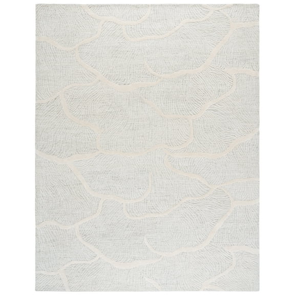 SAFAVIEH Pine Montana Abstract Area Rug, Sage Green/Ivory, 8' x 10'