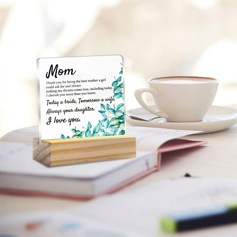 "You Are The Mom" Wooden Block Sign - 5x5 Inch Pine Wood Tabletop Decor, Rustic Gift For Mother's Day, Birthday, Or Home