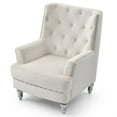 thumbnail image 3 of Passion Furniture Pamona Ivory Upholstered Accent Chair, 3 of 5