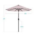 thumbnail image 7 of Best Choice Products 10ft Solar LED Lighted Patio Umbrella w/ Tilt Adjustment, UV-Resistant Fabric - Burgundy, 7 of 7