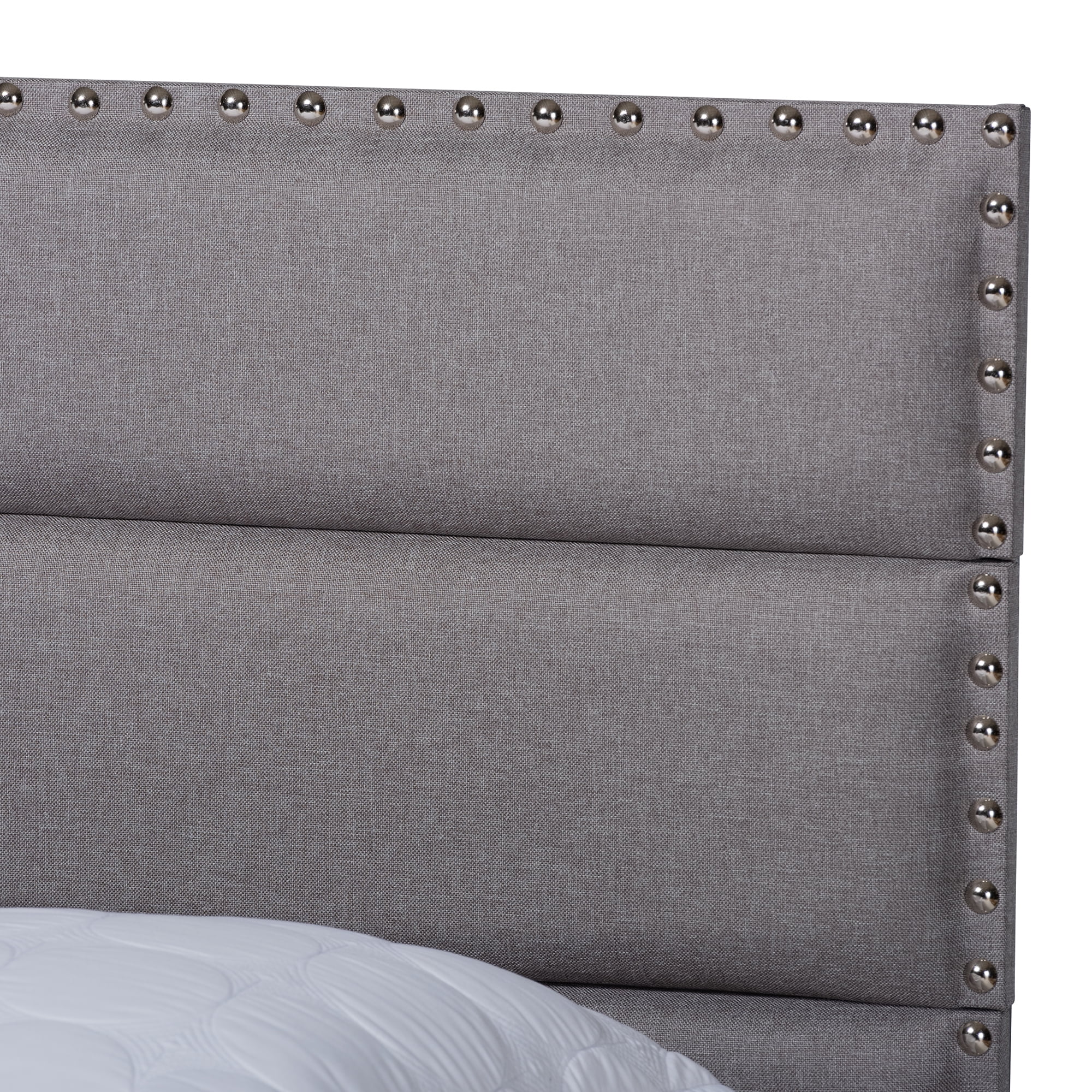 Baxton Studio Ansa Modern and Contemporary Gray Fabric Upholstered Full Size Bed