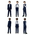 thumbnail image 2 of Boys Suits for Boy Slim Fit Formal Toddler Kids Suit 7Pcs Vest Dress Pants Blazer Ring Bearer Outfit with Accessory, 2 of 5