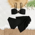 thumbnail image 1 of Traje de baño de 2 piezas para mujer, trajes de baño para mujer, bikini de tirantes de color liso para niñas, traje de baño playero con falda de malla, traje de baño para niña, 1 of 8