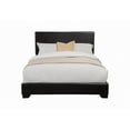 thumbnail image 2 of Contemporary Style Leatherette Full Size Panel Bed, Black - Saltoro Sherpi, 2 of 5